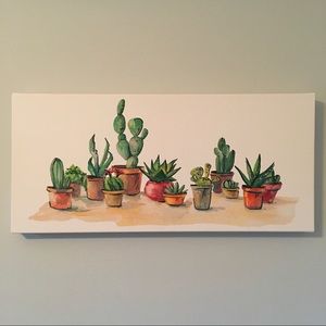☆ // succulent & cactus canvas wall art